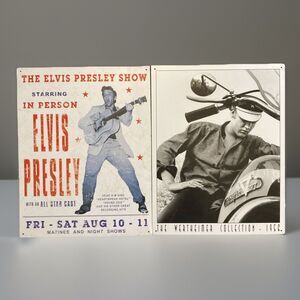 Elvis Presley 1950's Concert Reproduction & The Wertheimer Tin Sign Poster Set